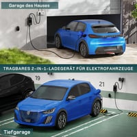 dé Type 2 Schuko 3.7 kW elektromos autó töltőkábel 5.5m LCD kijelzővel 5