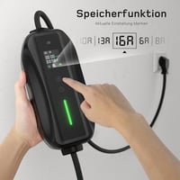 dé Type 2 Schuko töltőkábel 3.68 kW 10m elektromos autóhoz digitális kijelzővel 6