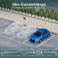dé Type 2 Schuko Töltőkábel 3.68 kW 10m Elektromos Autóhoz Digitális Kijelzővel 5