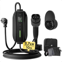 dé Type 2 Schuko töltőkábel 3.68 kW 10m elektromos autóhoz digitális kijelzővel 1