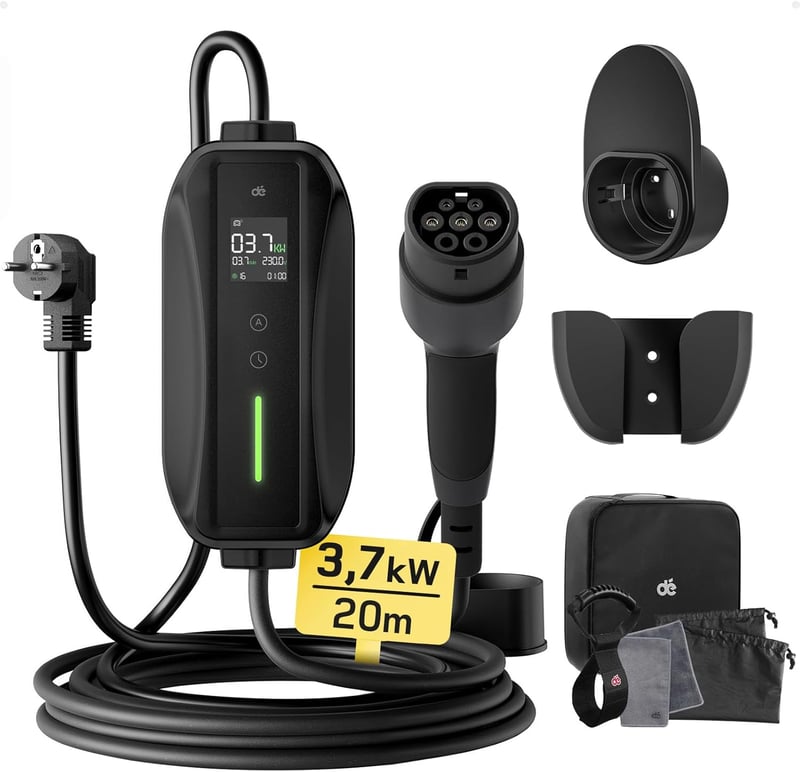 dé Type 2 Schuko EV töltőkábel 3,68 kW - 20 m