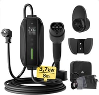 dé Type 2 Schuko Töltőkábel 3.68 kW 8m Elektromos Autóhoz Digitális Kijelzővel 1
