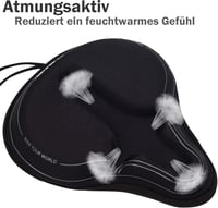 DAWAY C6M Extra Széles Memóriahabos Kerékpárülés Huzat - Kényelmes Nyereghuzat MTB és Szobakerékpárhoz, 30x27cm 4