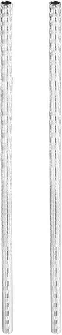 YOKIVE 2db Lámpa Menetes Cső 43cm M10 1mm Menetemelkedéssel - Horganyzott Acél Lámpaszerelvény Csillárokhoz, Lámpákhoz, DIY Világítási Proje 1