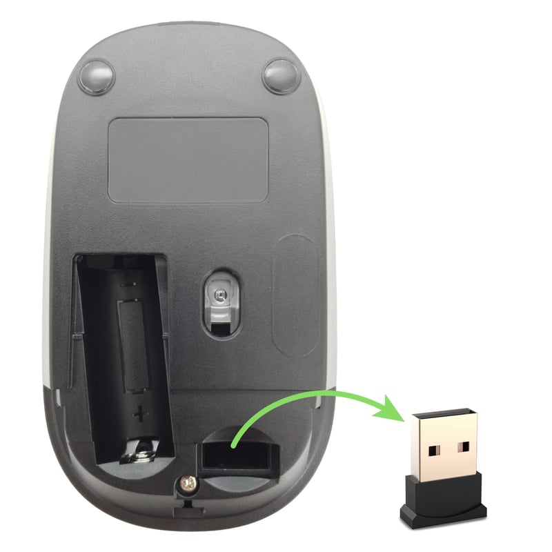 NEWWAY Vezeték Nélküli Billentyűzet és Egér Szett - Fekete, USB és WiFi Csatlakozás, Hordozható, PC Kompatibilis, ON-KM01F Modell