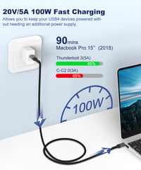 Uzanpie USB4 kábel 40Gbps, Thunderbolt 4/3 kompatibilis, 100W töltés, 8K/4K támogatás 3