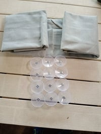 WOLTU Zatemňovacia roleta na strešné okná bez vŕtania, tepelnoizolačná clona s prísavkami pre okná Velux a Roto, tmavosivá, 116x120 cm 2