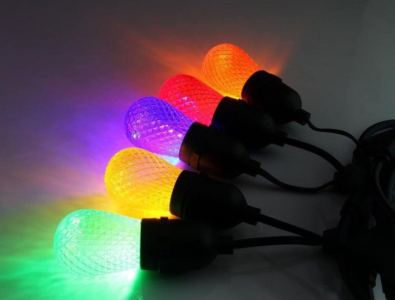 Törésálló E27 LED Színes Izzó Készlet Kültéri Füzérekhez - 15db S14