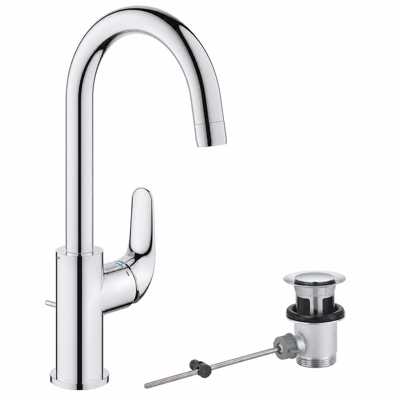 GROHE Swift 24330001 Magas Mosdócsap Króm 31 cm Vízmegtakarító — 3 az 1-ben QuickTool szerelőeszköz nélkül (állapot: lásd a 2. képet)