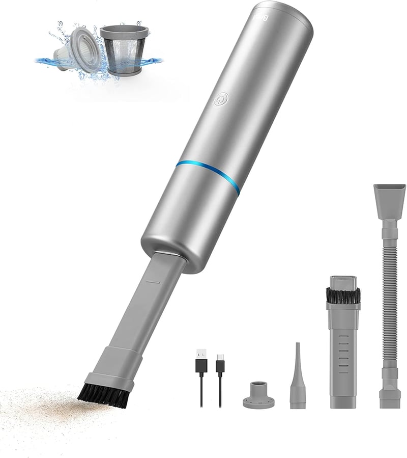 Brigii 3 az 1-ben akkus kézi porszívó, autó- és hamuszívó, légpumpa - USB-C töltés