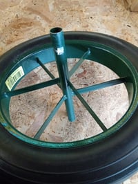 WERKA PRO Kotač za tačke bez probijanja 15 inča, puna guma, Ø385 x 66 mm, 20 mm — habanje, tragovi korištenja (stanje: vidi 2. sliku) 2