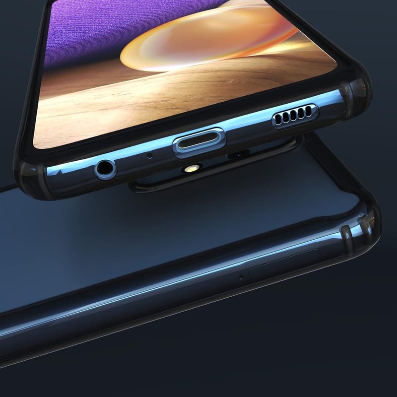 Samsung A32 5G Átlátszó Védőtok Fekete Szegéllyel
