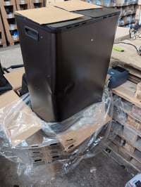 Coș de gunoi cu pedală pentru bucătărie SONGMICS 2 x 30 L, 2 compartimente, gri ardezie, inox — îndoitură pe partea din spate dreapta (stare: vezi a 2-a imagine) 2