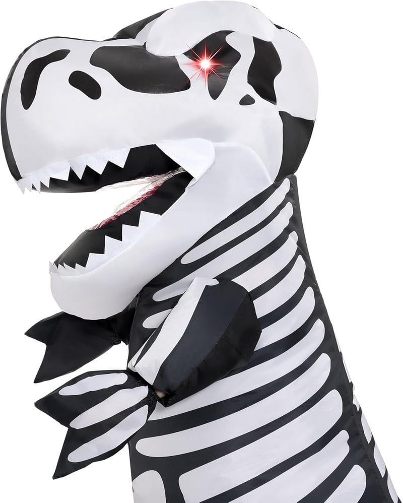 T-Rex Felfújható Csontváz Jelmez Felnőtteknek - Halloween Dinoszaurusz Kosztüm