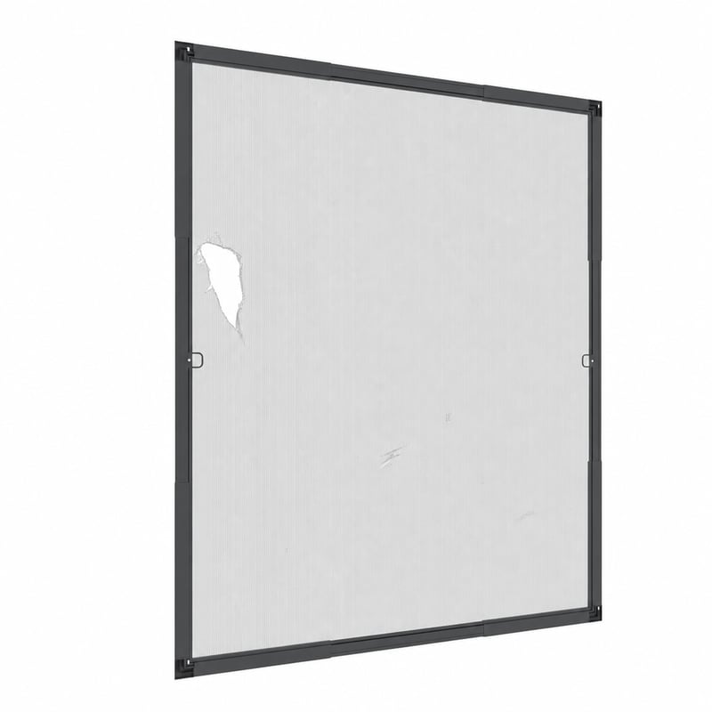Windhager Flexi Fit Szúnyogháló Ablakra 130x150 cm Antracit — hibás, részben működik: sérült szúnyogháló (állapot: lásd a 2. képet)