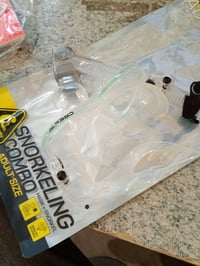 Set mască de scufundări fără ramă Cressi F1 și snorkel, transparent, 100% silicon, sticlă securizată — cu depuneri de calcar (stare: vezi a 2-a imagine) 2