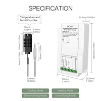 MOES WiFi Okos Termosztát Modul - Hőmérséklet és Páratartalom Szabályozó Kettős Kimenettel, Távirányítható Applikációval, Alexa és Google Ho 6