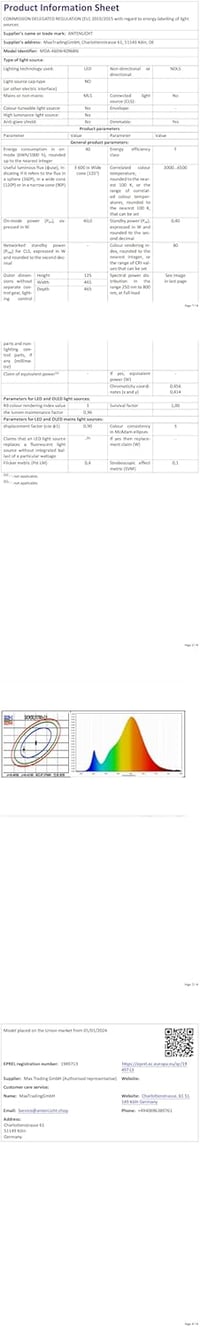 ANTENLICHT Modern Geometrikus LED Mennyezeti Lámpa 40W - Távirányítós, Fokozatmentesen Szabályozható, 3000-6500K, Nappali és Hálószoba Világ 9