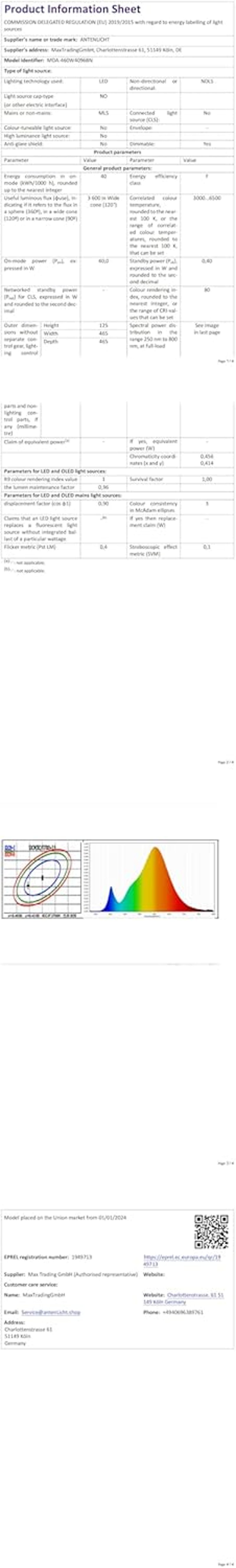 ANTENLICHT Modern Geometrikus LED Mennyezeti Lámpa 40W - Távirányítós, Fokozatmentesen Szabályozható, 3000-6500K, Nappali és Hálószoba Világ