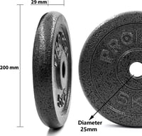 PROIRON öntöttvas súlytárcsák, 25mm átmérő - 1,25/2,5/5/10 kg-os súlyzókhoz 2