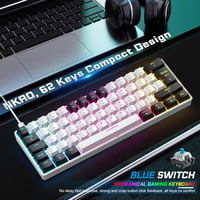 ZIYOU LANG 60% Kompakt RGB Mechanikus Gamer Billentyűzet, Kék Kapcsolók, PC/PS4/Xbox 2