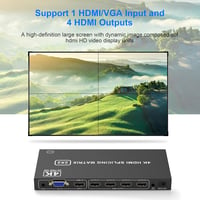 4K HDMI Videófal Vezérlő 2x2 - 8 Megjelenítési Mód, Távirányítóval 2