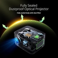 YOTON Y8 4K Projektor 22000 Lumen - WiFi Bluetooth Kétirányú, Automatikus Trapézkorrekció, 50% Zoom, 10000+ Beépített Alkalmazás, Netflix/Yo 7