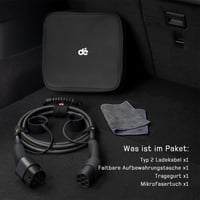deAccessories Type 2 Elektromos Autó Töltőkábel 22kW 3-Fázisú 32A 10m - Hordtáskával, Kompatibilis Model 3, e-UP, ID.3, Zoe, e-Tron és Más E 5