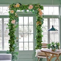 DearHouse Mesterséges Borostyán Futó 8ft 12 Ágú Függő Girland Zöld 4