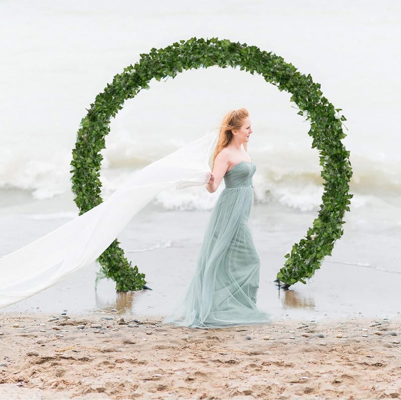 DearHouse Mesterséges Borostyán Futó 8ft 12 Ágú Függő Girland Zöld
