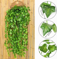 DearHouse Mesterséges Borostyán Futó 8ft 12 Ágú Függő Girland Zöld 5