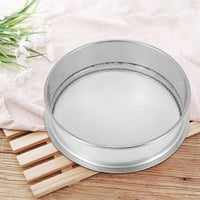 Woodpool Komposztáló Szita 20 cm - Rozsdamentes Acél Talajszűrő, Strapabíró Kertészeti Rosta, Ezüst Színű, 5 cm Mély 2
