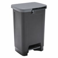 Sundis StepBin 50 literes pedálos szemetes fekete-antracit 40x33x57,5 cm hiányos — nyitófülke törött nélkül (állapot: lásd a 2. képet) 1
