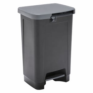 Sundis StepBin kanta za smeće s pedalom 50 litara, crno-antracit, 40x33x57,5 cm, oštećena — nedostaje jezičak za otvaranje (stanje: vidi 2. sliku)