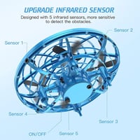 Kriogor UFO Mini Drón - LED-es Repülő Labda Játék Gyerekeknek 360°-os Forgással 2