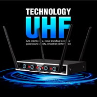 Debra 4-Csatornás UHF Vezeték Nélküli Mikrofon Szett 16 Frekvenciával, 80m Hatótávval, 4 Bodypack + Fejhallgató/Csíptetős Mikrofon, Stúdióha 2