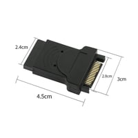 QIANRENON 15 tűs SATA tápkábel hosszabbító HDD, SSD és DVD-hez - 2 db 6