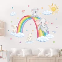 decalmile Falmatrica Szivárvány Felhők Elefánt Koala Nyúl Csillag Babaszoba 1