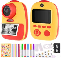 Goldge gyerek instant fényképezőgép, 32GB, nyomtatópapírral, piros-sárga 1