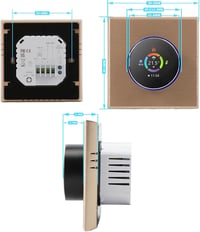 Decdeal WiFi Okos Termosztát - Programozható Fűtésszabályozó Gáz- és Vízkazánhoz, Tuya Kompatibilis, Mobilalkalmazással és Hangvezérléssel,  8