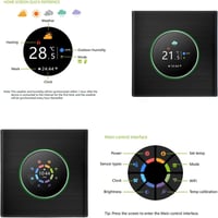 Decdeal WiFi Okos Termosztát - Programozható Fűtésszabályozó Gáz- és Vízkazánhoz, Tuya Kompatibilis, Mobilalkalmazással és Hangvezérléssel,  4