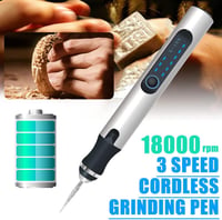 Akkus USB mini gravírozó készlet - fémre, fára, üvegre, ékszerre (ezüst) 3