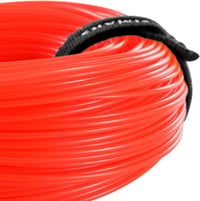 Gimars 110m x 2.4mm Fűkasza Damil, Narancs Nylon Vágószál Elektromos Fűszegélynyíróhoz, Tartós PA6 Anyagból, Tépőzáras Kábelkötegelővel 6