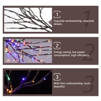 DECHOUS 3 db Hajlítható LED Fa Ág Éjszakai Lámpa Elemes Dekoratív Műág Világítás Beltéri Használatra 9