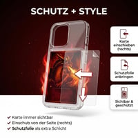 Puzdro na telefón DeckWächter s držiakom na zberateľské karty pre iPhone 17 – priehľadné 3