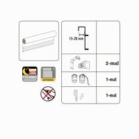 Deco Company Easyfix termo rolo zavjesa s toplinskom podlogom, potpuno zamračivanje, energetski učinkovita, bijela, 95 x 150 cm, montaža bez bušenja, sav pribor za montažu 5