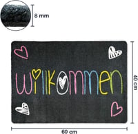 deco-mat Bejárati Lábtörlő 40x60cm Csúszásmentes Mosható Belső-Külső Használatra 3