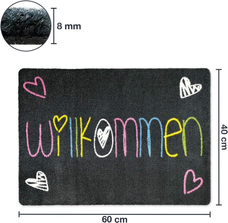 deco-mat Bejárati Lábtörlő 40x60cm Csúszásmentes Mosható Belső-Külső Használatra