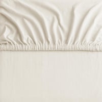 Napínacia plachta DecoKing Amber 200x200 200x220 cm 100% bavlnený džersej na boxspring posteľ, farba ekru 6