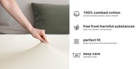 Napínacia plachta DecoKing Amber 200x200 200x220 cm 100% bavlnený džersej na boxspring posteľ, farba ekru 5